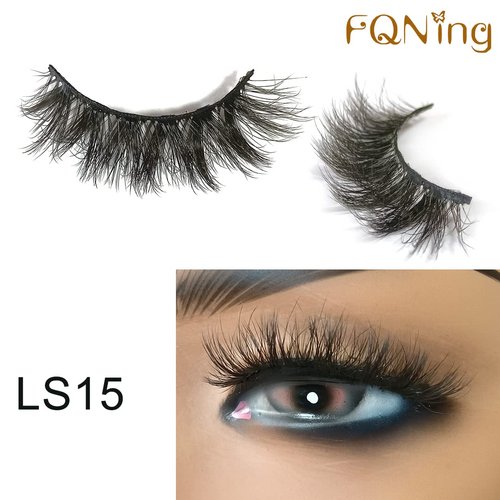 Faux Mink Lashes Fluffy Cat-Eye Crossed Volume False Eyelashes 6D 8D 15mm Natural Eyelash Soft Wi...