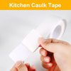 2 Pack Caulk Tape Sealant Strip, PVC Self Adhesive Tub Caulk Strip Tape, Sealant Tape, Used for Toilet Bowl Bathroom Bathtub Kitchen Floor Wall Edge (1.5" x 10.5Ft)