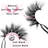 GOO GOO Mink Eyelashes, Middle Long Crossed Cluster Type False Eyelashes 20mm Natural Layered Effect Hand Made Strips Siberian 3D Mink Lashes Fluffy Full Fake Eyelashes