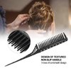 Teasing Comb, 3 Row Comb Hair Care Hair Styling Modeling Comb Lightweight Hair Salon Supplies Comb (Black)