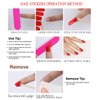 280 Pcs 20 Sheets Light Color Nail Wraps Self-Adhesive Gel Nail Strips Gradient Glitter Solid Color Nail 3D Semi Cured Gel Nail for Women Girls Salon Nail Art