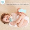 Smily Mia Flip-Flop Baby Teething Toys, Silicone Baby Teether For 3M+, Chewing Toys for Babies Teething Pain Relief,Silicone Baby Shoes,left foot Blue