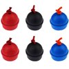 Zelerdo 6 Pack Rubber Pool Billiard Cue Chalk Holders with Cord, 3 Colors