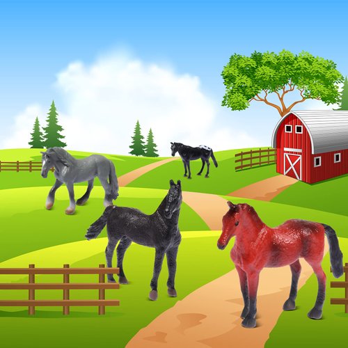 12 Pieces Horse Foal Toy Figures Realistic Horse Toy Miniature Horses Toys Kids Toddlers Horse Playset Horse Party Favors Educational Toy for Club Cake Topper Christmas Birthday Supplies