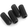 40Pcs M8-1.25x6mm Black Hex Socket Set Screw Grub Screws,Headless Cup Point,Flat Point Grub Bolt,Internal Hex Drive,Alloy Steel,Grade 12.9 Carbon Steel,for Towel Rack Door Knob