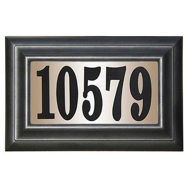 Edgewood Classic Rectangular Plastic Lighted Address Plaque , Black