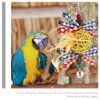 LUOZZY Parrot Foraging Toy Parrot Chewing Toy Bird Bell Pendant Bird Cage Supply Pet Accessories - Random Color