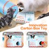 Migipaws Cat Toys, Interactive Cat Toy for Indoor Cats,Upgraded Moving Shadow of Butterfly Feather Project on Cat Tunnel, Cardboard Box Toys, Rechargeable 2.0