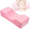 Eyelash Extension Neck Pillow Beauty Salon - Memory Foam Neck Pillow for Lash Extension Grafting Eyelash Curve Pillow with Makeup Pocket to Protect Neck (Pink)