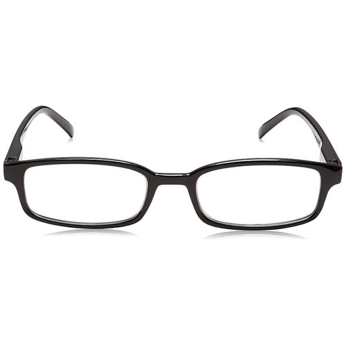 Foster Grant Men's Boston Square Reading Glasses, Black/Transparent, 59 mm + 2.75
