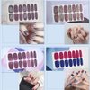 WOKOTO 30 Pcs Solid Color Nail Polish Strips Stickers Self-Adhesive Full Nail Wraps for Nails Art Gradient Design Stick On Nail Polish Stickers Set with Nail File for Women Girls