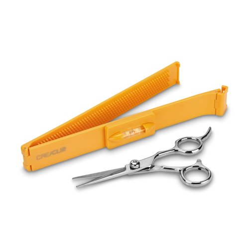 Original CreaClip MEDIUM and Scissors For FINE, THIN HAIR - As seen on Shark Tank - Hair Cutting Tool for Layers Bangs Split Ends Kids Hair Cut, Hair Cutting Guide