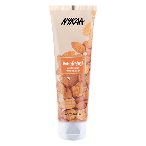 Nykaa Wanderlust Californian Almond Milk Body Scrub - Enriched with Aloe Vera & Almond Oil For Smooth & Soft Skin (4.93 Oz)