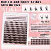 Fluffy Lash Clusters Kit with Bottom Lashes Lash Extensions Kit Wispy Volume Cluster Eyelash Extension Kit CD Curl 6-18mm Individual Lashes Kit Bond and Seal DIY at Home by ALICE