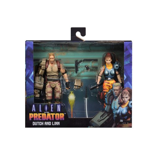 NECA Alien vs Predator (Arcade Appearance) - 7” Scale Action Figures - Dutch & Linn 2-Pack