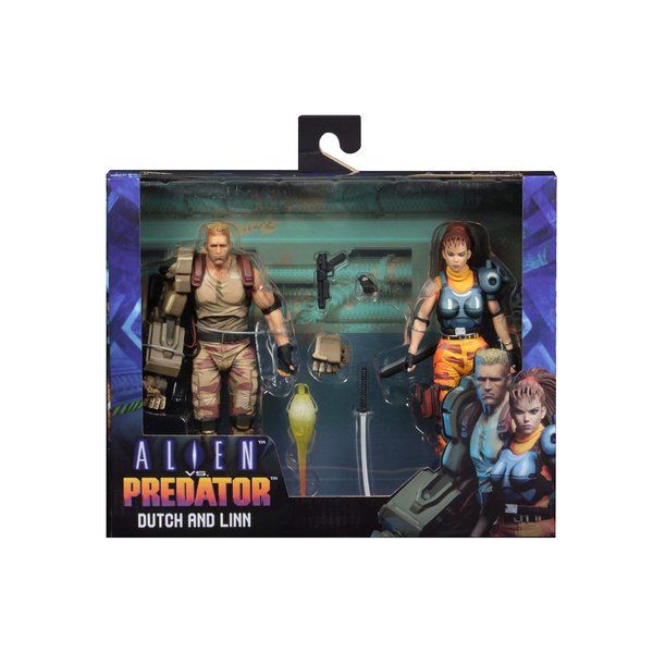 NECA Alien vs Predator (Arcade Appearance) - 7” Scale Action Figures - Dutch & Linn 2-Pack
