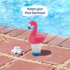 Floating Flamingo Shape Chlorine Dispenser for Pools Fits 3" Tablets - Pool Chlorine Floater with Adjustable Flow Vents Balanced Chemical Dispenser [3 Tablet Capacity] 7" Diameter Floater