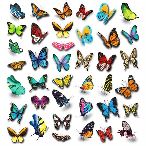 78 Pcs Butterflys Temporary Tattoos for Girls- 12 Sheet Glitter styles body Face makeup Fake Tatt...