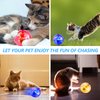 Jecery 9 Pcs Light Up Cat Balls Ghost Hunting Cat Ball LED Motion Activated Cat Toy Interactive Lighted Ball Cat Toys Pet Glowing Mini Running Exercise Ball Toys for Kitten Dog Pet Animals Activity