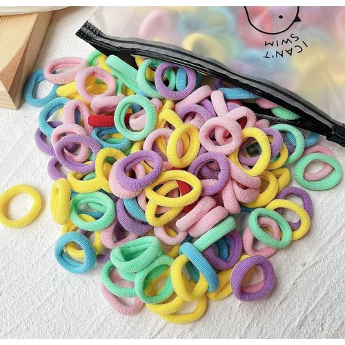 Generic Multicolor Small Hair Ties for Thick and Curly Hair Ponytail Holders Hair Elastic Band for Women, 1 Count (Pack of 1)