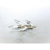 Generic Small gold tone crystal leaves hair pin clip barrettes for fine hair (Clip quantity: 1 clip)