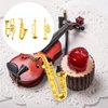 Totority Miniature Music Instrument 1: 12 Mini Dollhouse Saxophone Trumpet Trombone Musical Instrument Dollhouse Model for Dollhouse Nursery Room Golden 4pcs