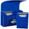 Monster Protectors Trading Card Double Deck Box with Self-locking Magnetic Closure - Blue (Fits Yugioh, Pokemon, Magic the Gathering Cards)