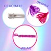 FREEBLOSS 8 Set Braided Rainbow Ribbon Hair Barrettes DIY Hair Clips Kit Retro Ribbon Barrettes Making Kit Ribbon Hair Accessories for Girls, Instructions Included
