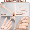 20Pcs Gel Finger Cots Thumb Protector, Silicone Finger Sleeves Cover Protection for Finger Tips, Finger Gloves Caps Finger Protectors for Wounds Hand Eczema, Finger Arthritis, Finger Cracking (Nude)