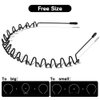 RMISODO 2 Pcs Black Metal Hair Band for Unisex Wavy Spring Outdoor Sports Headwear - Simple Elastic Non-Slip Headbands with Hoops
