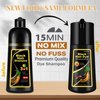 Natural Black Hair Dye Shampoo 3 in 1, Hair Instant Dye Shampoo to Cover Gray Hair for Women Men, Herbal Black Shampoo Hair Dye 500ML, Magic Coloring Shampoo for Painting Hair, Shampoo Para Canas