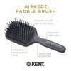 Kent AH8G Airhedz Cushion Paddle Brush - Hair Detangler and Growth Stimulator for Thick, Curly Hair