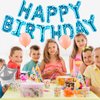 CANREVEL Happy Birthday Banner 13pcs 16 Inch Mylar Foil Letters Balloons Birthday Party Decorations for Kids and Adults - 3D Blue Star