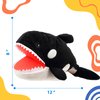 Cuteoy Plush Whale Hand Puppet Stuffed Animal Toy Open Movable Mouth Creative Role Play Storytelling Plushies Gifts for Kids Toddlers Birthday Christmas