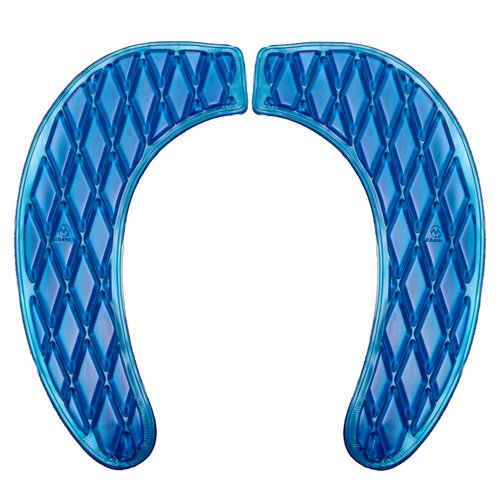 Morvat Washable Gel Toilet Seat Cover, Padded Riser Cushion for Toilets & Commode Chair, Maximum Pain Relief Comfort & Support, Adhesive Raised Donut Pad for Elderly & Handicapped, Blue, Elongated