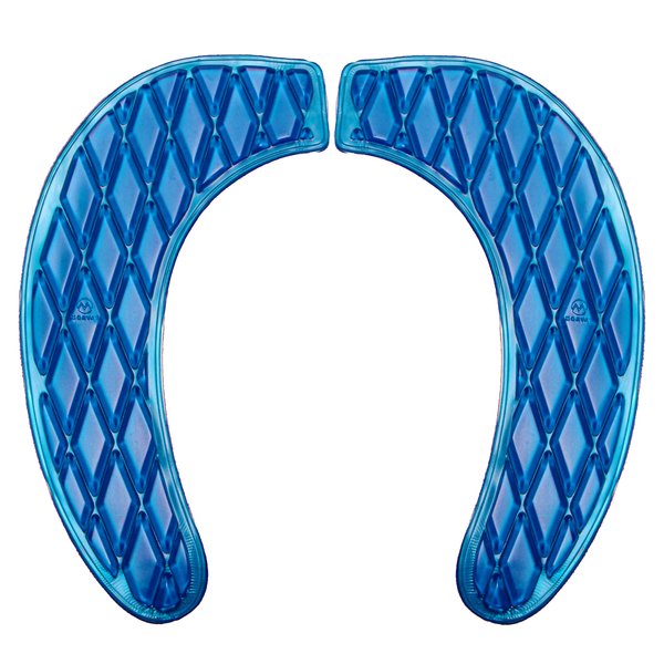 Morvat Washable Gel Toilet Seat Cover, Padded Riser Cushion for Toilets & Commode Chair, Maximum Pain Relief Comfort & Support, Adhesive Raised Donut Pad for Elderly & Handicapped, Blue, Elongated