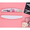 6 PCS Different Grit Nail Files and Buffers, Flower Pattern Emery Board (80-320 Grit) Professional Manicure Tools for Home and Salon Use