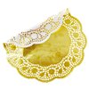 Juvale 100 Pack 12 Inch Gold Doilies, Round Paper Placemats for Weddings, Desserts, Table Settings