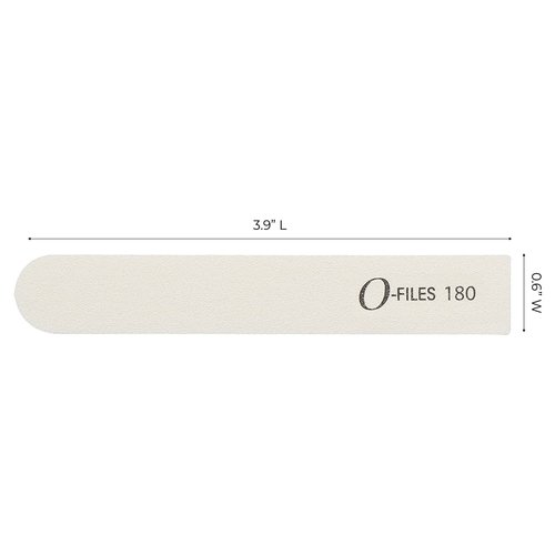 ForPro O-Files Replaceable File System Refills, 180 Grit, Manicure Nail File Refills, 3.9” L x .6“ W, White, 50-Count