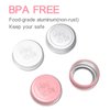 Extra Small Pill Box for Purse (3 Pack), ADHYRO Aluminum Mini Pill Case, Daily Portable Lightproof Pill Organizer to Hold Vitamins, Fish Oils, Supplements (Pink Silver White)…