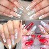 6 Grids Snowflake Nail Art Stickers Decals 3D Snowflake Nail Glitter Sequins Holographic Laser White Gold Silver Snowflake Nail Art Glitter Flakes Christmas Nail Sequins Winter Xmas Snow Nail Glitter