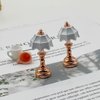 2 Pcs Dollhouse Table Lamp 1:12 Scale Miniature Desk Lamp Mini Table Light Doll House Furniture Accessories (Rose Gold) - Without Light