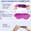 2PCS Cold Eye Mask - Cooling Eye Mask for Puffy Eyes, Hot & Cold Compress for Dark Circles, Dry Eyes, Eye Strain, Headache Relief, Migraines Reusable Gel Ice Pack, Weighted Sleep Mask(Black,Purple)