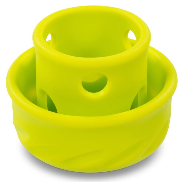 Messy Mutts Totally Pooched Puzzle 'n Play Mushroom | Interactive Treat Puzzle Toy for Dogs | Durable 4” x 3.5” TPR Dog Toy | Green