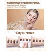 Retractable Eyebrow Definer Pencil with Spoolie, Dark Brown, Waterproof Long Lasting Brow Pencil, Soft Textured, Angled Tip Applicator for Natural-Looking Brows, Eyebrow Filler Pen Makeup for Women-01