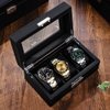 Anyasun Watch Box for Men Women, 3-Slot Watch Holder with Glass Display,Watch Storage Case with Removable Watch Pillow,Gift Box for 3 Watches