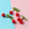 Ximimark 50pcs,Red Cherry Pom Pom DIY Hair Accessories Hairpin Headwear Brooch Pin Clothing Bag Jewelry Small Accessories Ball Pendant Versatile Decoration Material