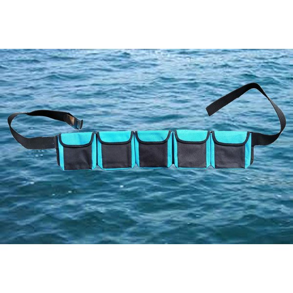 AKM - Scuba Diving Weight Belt (5 Pocket Blue Medium)