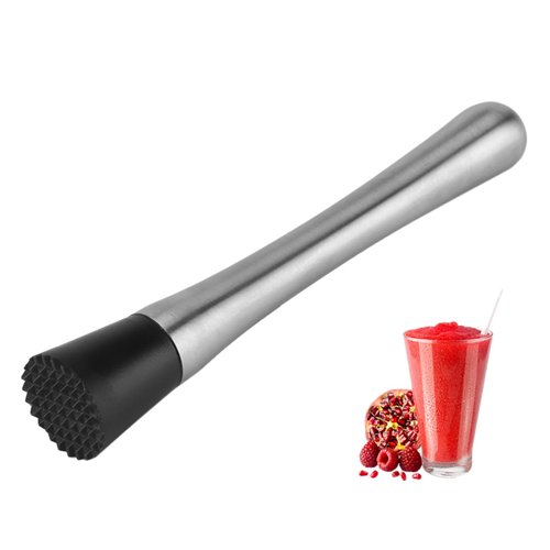 Fdit Cocktail Muddler Stainless Steel Bar Stick Mojito Masher Fruit Mixer Ideal Bartender Tool Barware