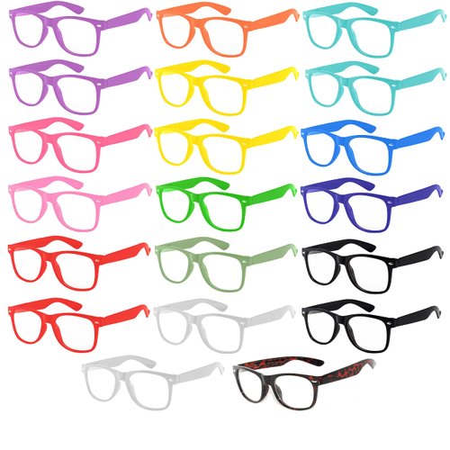 OWL (20 Pieces Per Case) Wholesale Lot Clear Lens Glasses Assorted Colored Frame Fashion Glasses ...